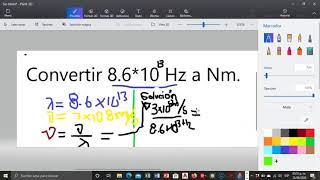 Conversión de Hz a Nm Ejercicio de química [upl. by Leuname]