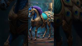 Majestic EquiFeather The Galloping Spectacle peacock horse animalfusion animals [upl. by Elatnahs]