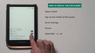 How to display the Status Bar  PocketBook [upl. by Zacek]