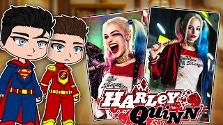 Justice League React To Harley Quinn  DC  Suicide Squad  Gacha react [upl. by Lauzon]