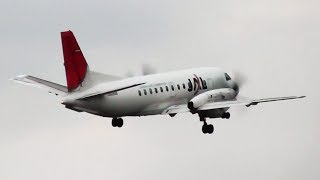 松山空港 快音プロペラ機の離陸！Japan Air Commuter Saab 340  Matsuyama Airport 2013 [upl. by Ahseikal]