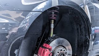 HOW TO INSTALL COILOVERS AND REPLACE SUSPENSION VW GTI GOLF MK6 2011 [upl. by Akciret]