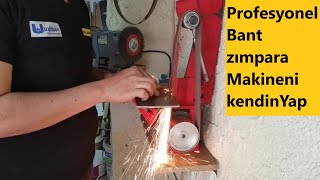 BANT ZIMPARA MAKİNASI YAPIMI  İKİ MAKARALI ŞERİT ZIMPARA MAKİNASI BELT SANDING MACHINE MAKING [upl. by Boorman]