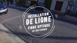 Installation dune ligne fibre optique en souterrain [upl. by Arutek]