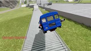 Car amp Bus vs Stairs BeamNGDrive 2 [upl. by Bubalo158]