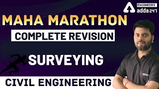 Civil Engineering  Surveying  MAHA MARATHON  Complete Revision [upl. by Nnairda]