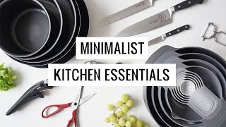 Minimalist Kitchen Essentials  My Minimalist Micro Apartment [upl. by Aiciruam]