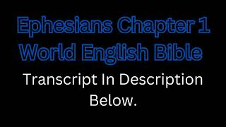 Ephesians Chapter 1 WEB [upl. by Gabriela61]