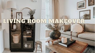 LIVING ROOM MAKEOVER  Thrifted Home Decor  How I Style Shelves [upl. by Gates]