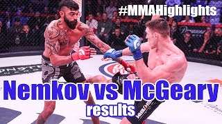 Bellator 194  MMA Latest  Nemkov VS McGeary [upl. by Annis]