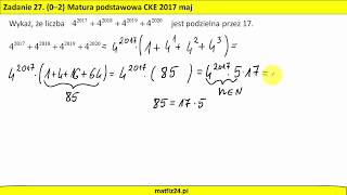 Wykaż że suma potęg jest podzielna przez 17  MATFIZ24PL [upl. by Outhe]