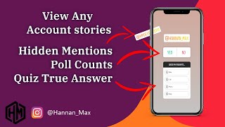 How to see hidden Instagram story mentions  Hannan Max [upl. by Llain]