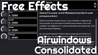Free Effects  Consolidated by Airwindows No Talking [upl. by Ayotyal]