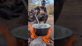 Wow what a Soup Meet with best chief in Tribehadzabetribe villagelife food [upl. by Aziaf505]