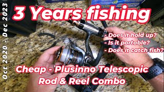 Is it worth it Cheap Plusinno Telescopic Fishing Rod and Reel Combo 🎣 [upl. by Chemarin]