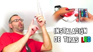 ✔ Cómo Instalar Tiras de Led Iluminación Tutorial [upl. by Nalod]