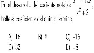 COCIENTES NOTABLESPREGUNTA RESUELTA DEL EXAMEN DE ADMISION SAN MARCOS [upl. by Thisbe]