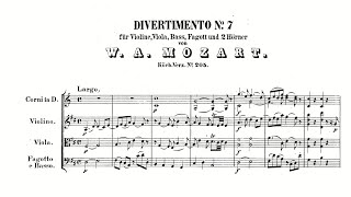 Mozart Divertimento No 7 in D major K 205167A with Score [upl. by Ardnos]