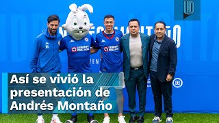 Así se vivió la presentación de Andrés Montaño con Cruz Azul Víctor Velázquez le dio la bienvenida [upl. by Newbold]