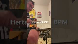 Hertas at 155 BPM practice drummer music [upl. by Edlin]