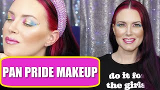 Chatty Pansexual Pride Eye Makeup Tutorial indiemakeup hoodedeyes beautycommunity pridemakeup [upl. by Coffey]