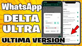 WhatsApp Delta Ultra Ultima version de Agosto Con grandes Cambios [upl. by Draneb334]