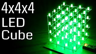 4x4x4 LED Cube Arduino Nano  EE Wave [upl. by Limbert]