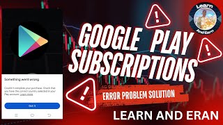 SUBSCRIPTIONS ERROR PROBLEM SOLUTION [upl. by Tuesday434]