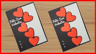 ✔️Tarjeta SIMPLE para el día del amor y la amistad 🥰 Manualidades para San Valentín 😘Valentine Card [upl. by Vanny915]