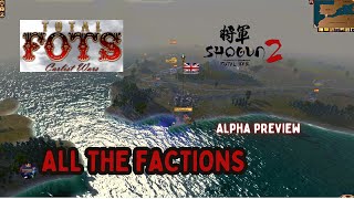 TOTAL FOTS CARLIST WARS CAMPAIGN ALL THE FACTIONS PC ALPHA PREVIEW MOD SHOGUN 2 [upl. by Onailil]