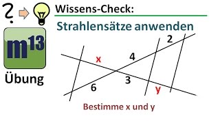 Übung 1 Strahlensatz in der XFigur anwenden [upl. by Onihc]