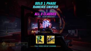 Solo 1 Phase Raneiks on All 3 Classes destiny2 vespershost thefinalshape shorts [upl. by Clayborn176]