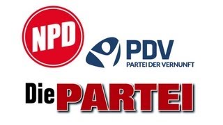 NPD Die Partei amp PdV  Kleine Parteien in fast fünf Minuten [upl. by Healion]