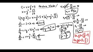 Utilizando el Hessiano Orlado resolver función de 2 variables con una restricción [upl. by Gus]