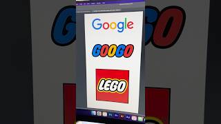 Combining the Google and Lego logos logodesign logos mashup redesign procreate shorts [upl. by Ynehpets704]