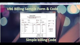 Visual Basic 6 Billing Code [upl. by Deland]