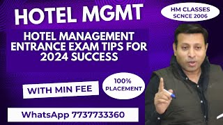 Hotel Management Entrance Exam Tips for 2024 Success [upl. by Lydie]