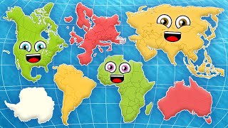 Continents of the World  The 7 Continents Song [upl. by Aeslehs]