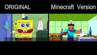 SpongeBob SquarePants  Eek an Urchin  ORIGINAL VS MINECRAFT VERSION Comparison [upl. by Reggy967]