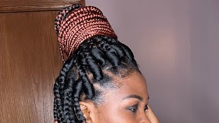 Super Detailed Beginner Friendly DIY Knotted Jumbo Box Braids Fall 🍁🍂 Protective Hairstyle [upl. by Eppesiug]