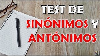 Test de quotSINÓNIMOS Y ANTÓNIMOSquot RetoTrivialQuiz [upl. by Townie]