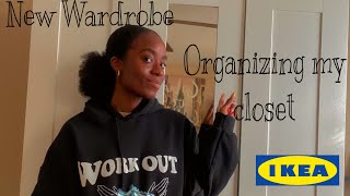 New IKEA Brimnes Wardrobe  Organizing my closet plus a mini haul [upl. by Hiamerej353]