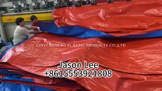 Canvas PE Tarpaulin Sheet Plastic Tarpaulin Truck Cover Poly Tarps Manufactuer From Linyi [upl. by Grimona]