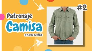 Clase 2  Patrón de camisa para niño desde cero  Tutorial fácil [upl. by Ycal559]