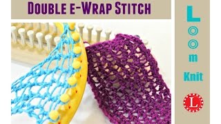 Loom Knit Stitch Double eWrap Knit [upl. by Tsan253]