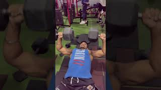 Chest workout dumbell press fitness motivation strenghth powerfulmotivation pankajboruah 💪💪 [upl. by Iiette]