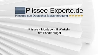 Plissee – Montage mit Winkeln am Fensterflügel freihängend [upl. by Haleehs]