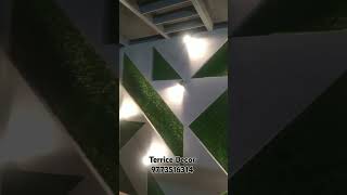 Terrice Decor  Artificial Grass Installation Services in Terrice Wall  Green Grass Design  short [upl. by Rowan]