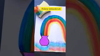 Kids Painting Ideas Paint With Sponge Scrubber DIY Paint Brush No Cost Activity For Toddlers [upl. by Eniwtna128]