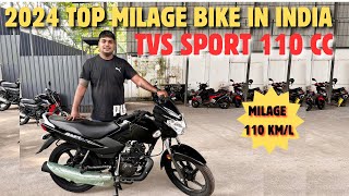 2024 TVS SPORT 110 MILAGE PERFORMANCE PRICE EMI DETAILS REVIEW MALAYALAM [upl. by Zul]